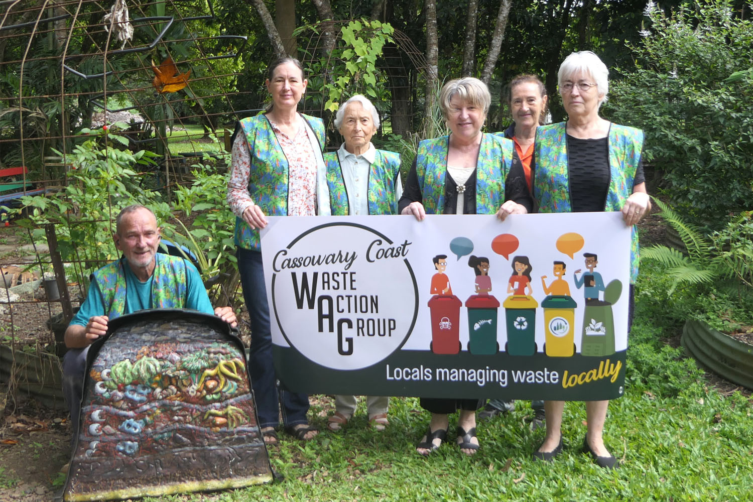 Bernard Holden, Elizabeth Fabian, Sharon Kelly, Suzanne Russell, Caroline Caething, and Liz Fabian from Activ8. Picture: Supplied