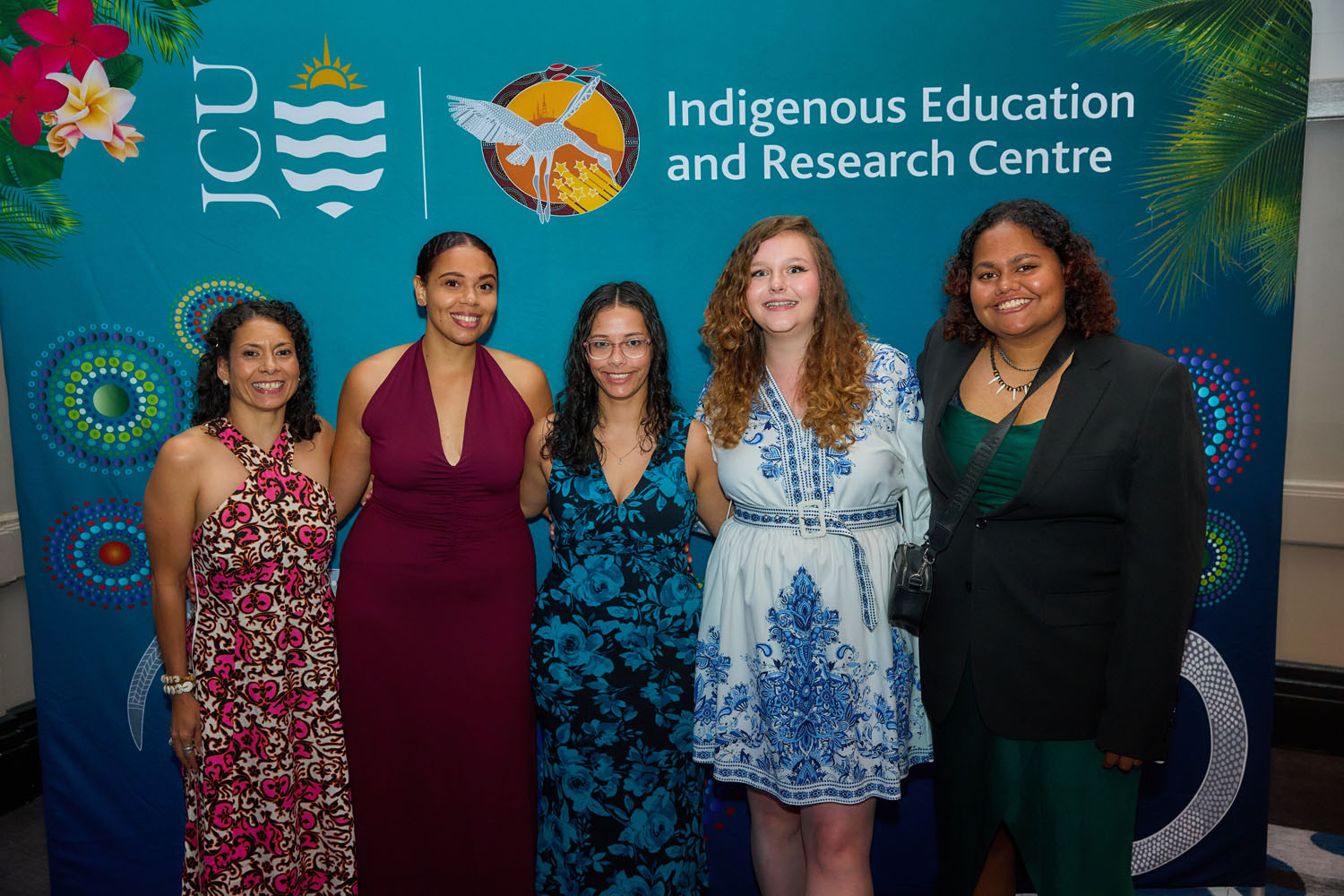 2025 award winners Rikisha Phineasa, Zoe Zumaran, Tenason Stark, Corey Camilleri, Arabella-Ann Davis and Jacquelyne Partridge. Picture: James Cook University