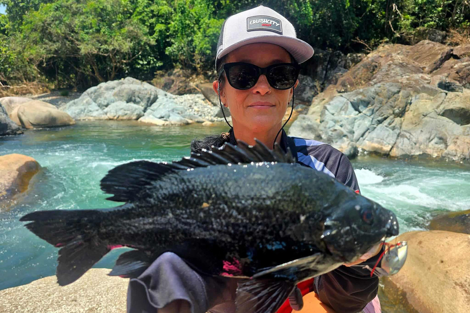 You don’t have to be local to catch some great river fish. These two beauties were caught just this week from some visitors from Cairns - names not provided. Pictures: Supplied