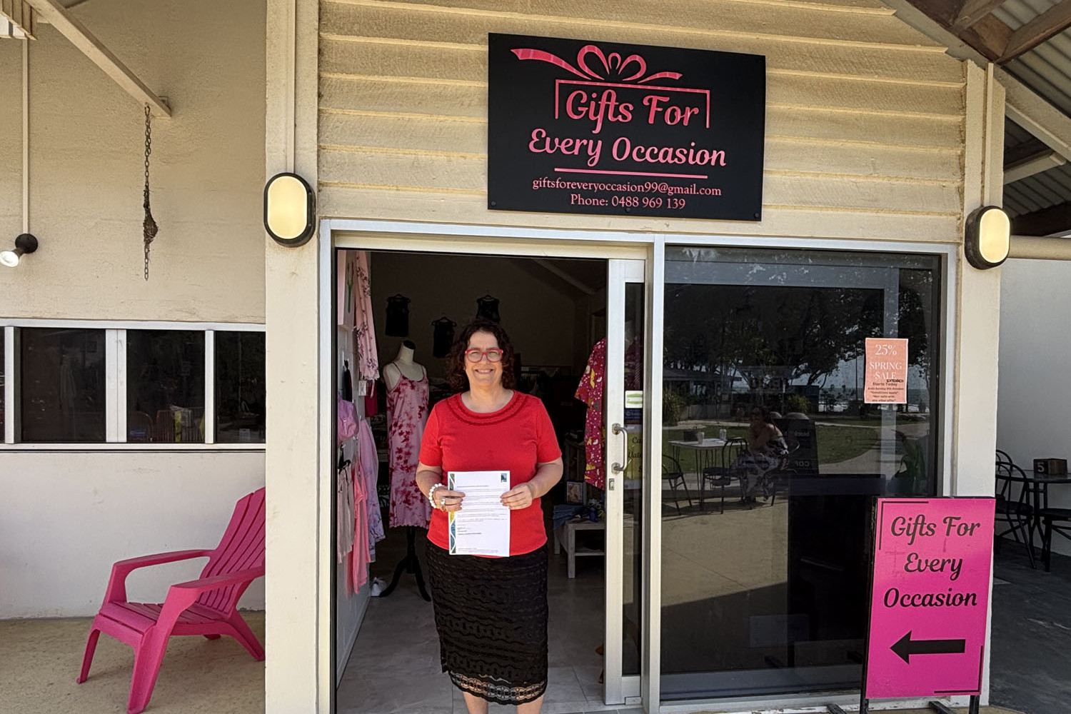 Council allocated a grant to Leah Mickelson of Gifts for All Occasions. Pictures: Supplied