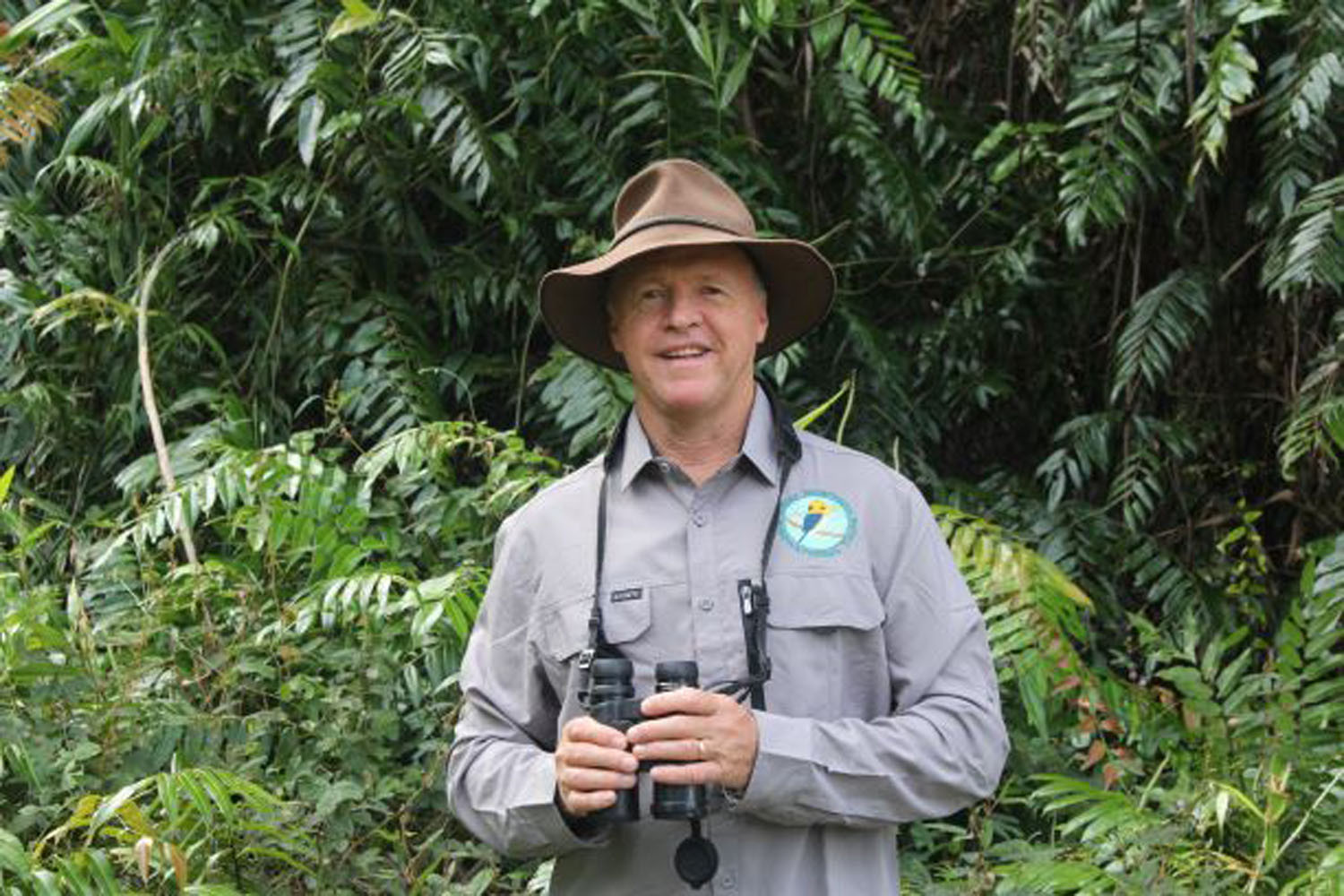 Local bird guide David Mead birdwatching. Picture: Supplied