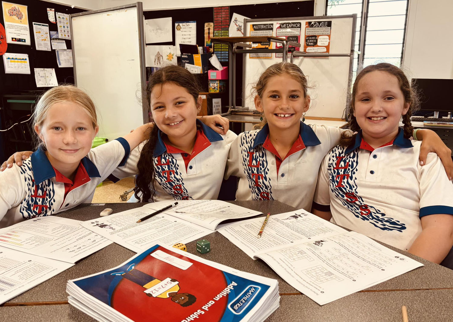 Ms Rae’s 4-6 Class working on patterns and algebra in rotations.