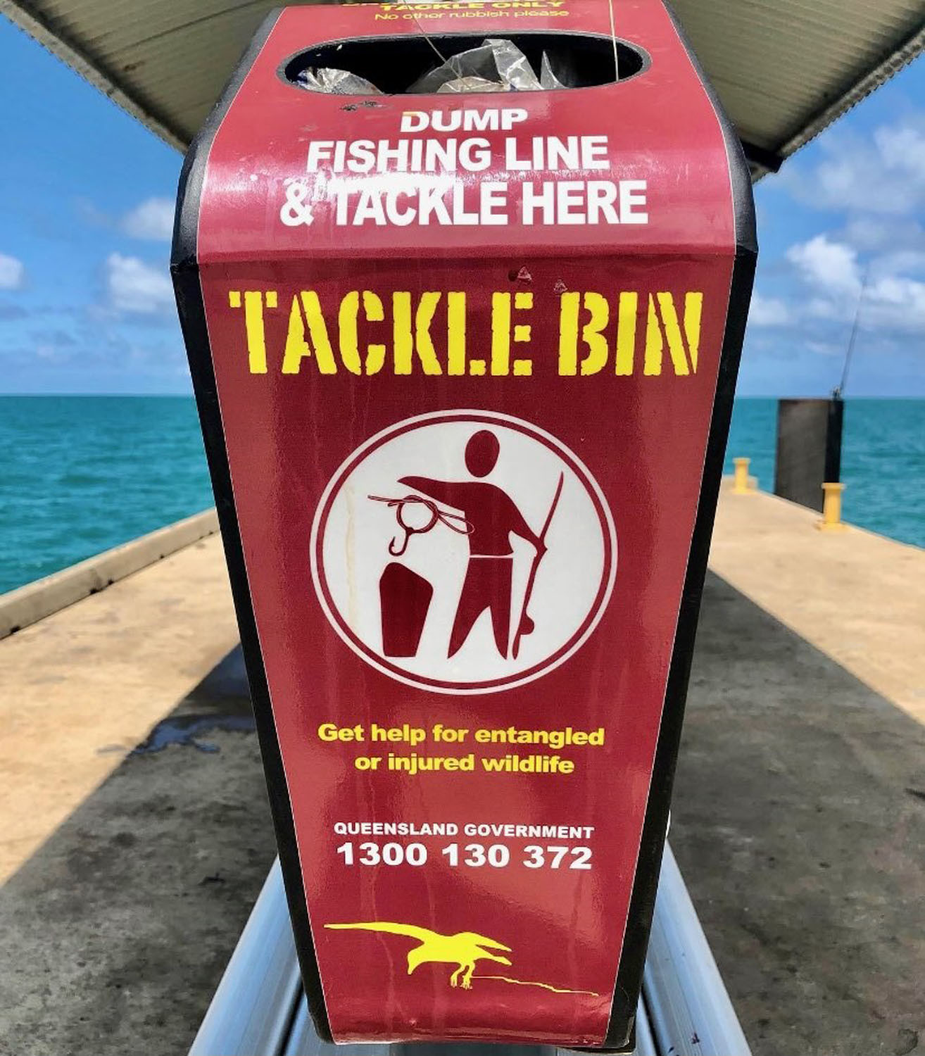 Tackle bins are provided at key coastal locations for anglers to use. Picture: Supplied