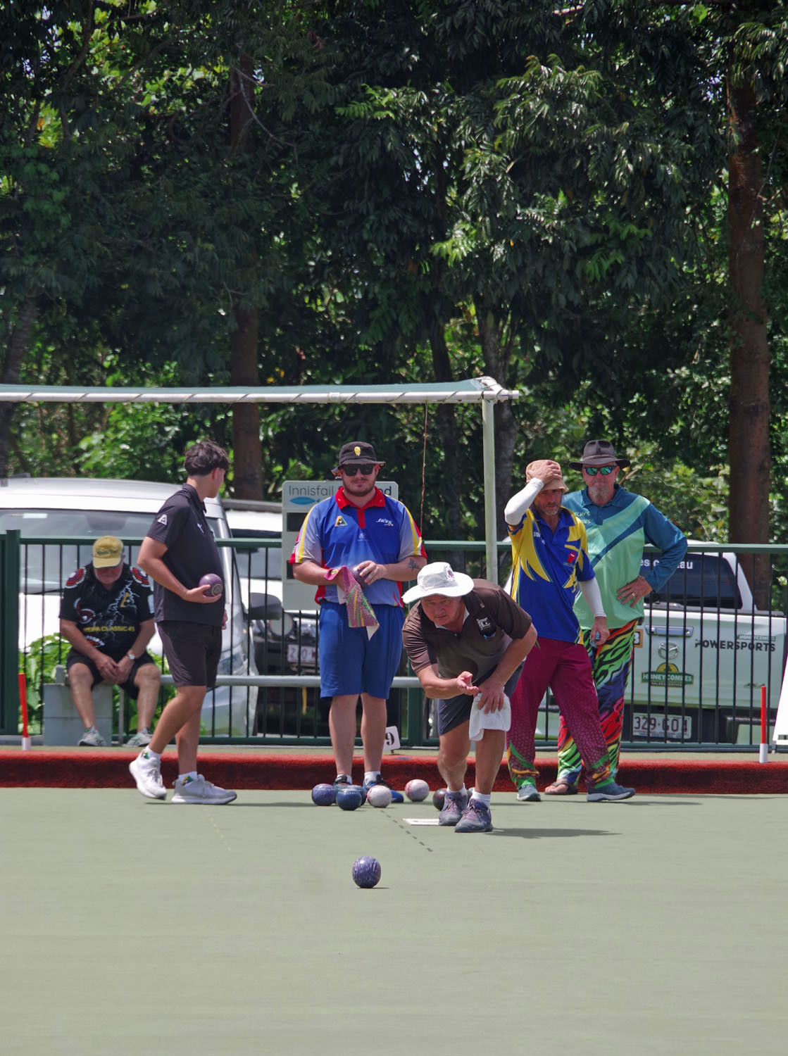 Bowlers from across the North Queensland region in Innisfail for the men’s invitational fours. Picture: Supplied